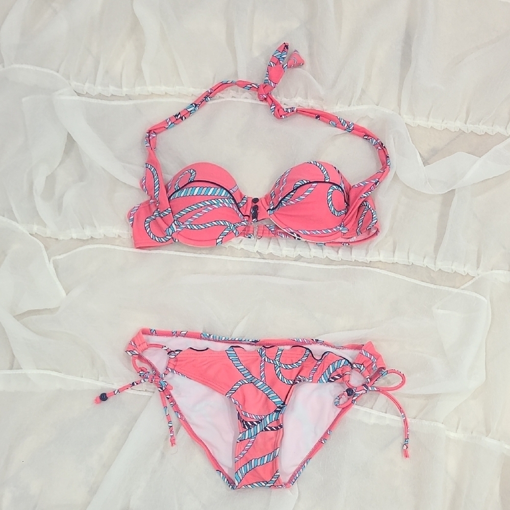 Gianni Bini Pink and Blue Bikini Swimwear